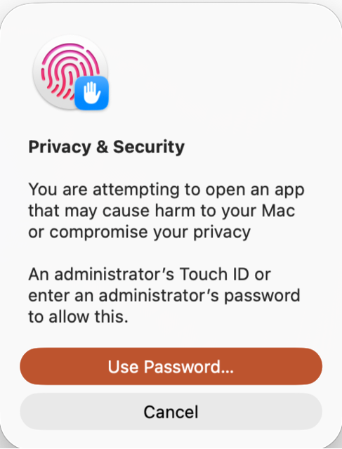 password prompt